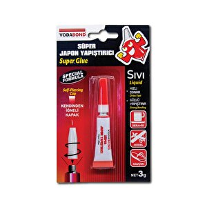Süper Japon Yapıştırıcı Şeffaf - 3 Gr.