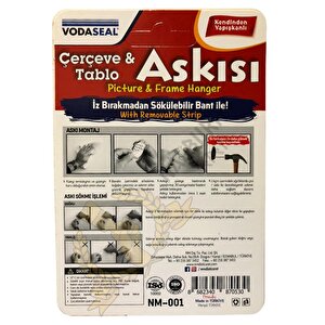 İz Bırakmadan Sökülebilir Bantlı Tablo Ve Çerçeve Askısı - İkili Paket