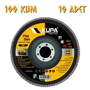 Katlı Flap Disk Zımpara A100 Kum - 10 Adet