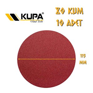 Yuvarlak Cırt Zımpara 115 Mm - P80 Kum - 10 Adet