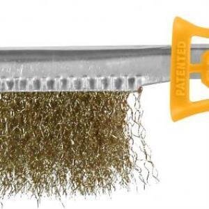 Pirinç Kaplı Yassı Çelik Tel Fırça 250 Mm. - Mangal Fırçası