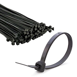 Kupa Plastik Cırt Kelepçe Siyah 3.6 X 370 Mm. - 100 Adet