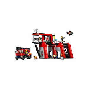 Lego ® City İtfaiye Kamyonlu İtfaiye Merkezi 60414 -  Yaratıcı Oyuncak Yapım Seti (843 Parça)