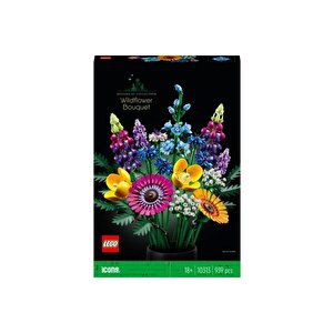 ® Icons Kır Çiçekleri Buketi 10313 - Yetişkinler İçin Koleksiyonluk Yapım Seti (939 Parça)