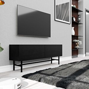 4000 Felix 138 Cm Metal Ayaklı Tv Üni̇tesi̇ Si̇yah