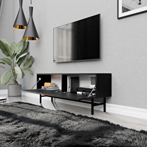 4000 Felix 138 Cm Metal Ayaklı Tv Üni̇tesi̇ Si̇yah