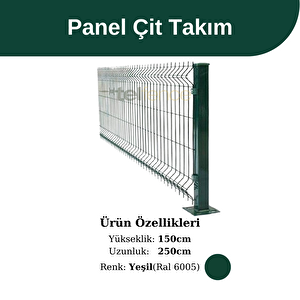 150x250 Cm Panel Çit Takım Yeşil