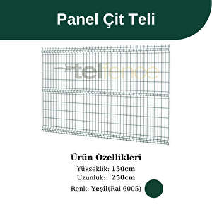 150x250 Cm Panel Çit Teli Yeşil