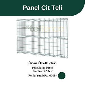 50x250 Cm Panel Çit Teli Yeşil