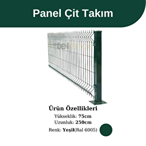75x250 Cm Panel Çit Takım Yeşil