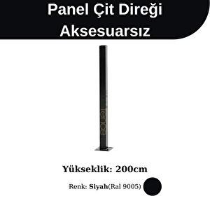 200 Cm Panel Çit Direği Siyah