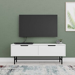 4016 Blanco 138 Cm Metal Ayaklı Tv Üni̇tesi̇ Beyaz
