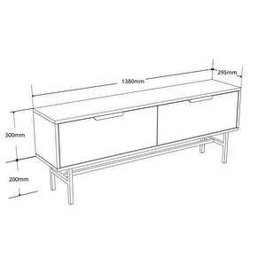 4010 Blanco 138 Cm Metal Ayaklı Tv Üni̇tesi̇ Si̇yah Kaplan