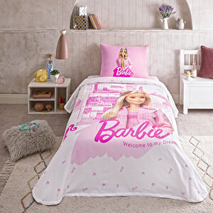 Barbie Boc Home %100 Pamuk Pike Takımı + Yastık + Kupa Bardak