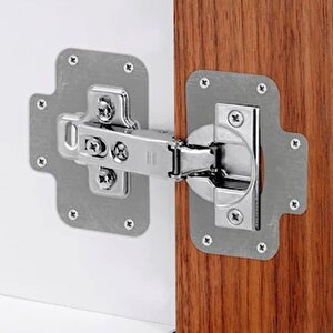Dolap Kapak Taş Menteşe Tamir Sacı Pratik Onarım Kiti Krom Metal Yuva Tablası 6.5 X 9 Cm