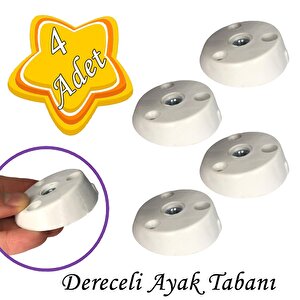 4 Adet Dereceli Ayak Tabanı Beyaz Mobilya Masa Sehpa Ayağı Bağlantı Aparatı Açılı  Plastik
