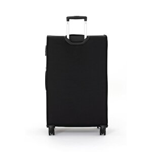 Pierre Cardin 2'li Valiz Seti Büyük Ve Kabin Boy Lüx Kumaş Valiz Siyah 04pc4200