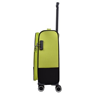 Ultra Light Hafif Lüx Kumaş Kabin Boy Valiz Lime 04pc8200