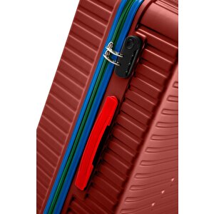 Orta Boy %100 Polikarbon Valiz 4x2 Teker Bordo 1088