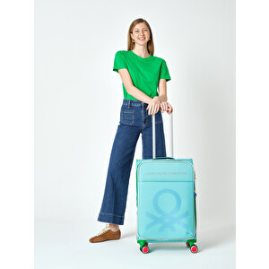 Benetton Orta Boy Kumaş Valiz Aqua Bnt2200