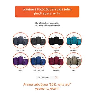 Büyük Ve Kabin Boy Valiz Seti 4 Teker Kumaş Valiz Kahve 1081