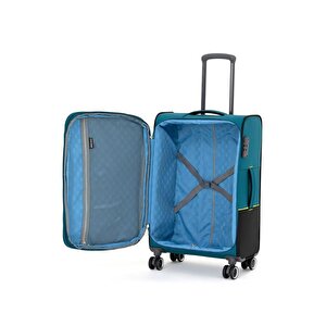 Pierre Cardin Ultra Light Hafif Lüx Kumaş Orta Boy Valiz Petrol Pc8200