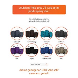 Büyük Ve Kabin Boy Valiz Seti 4 Teker Kumaş Valiz Bordo 1081