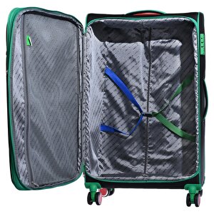 Benetton Büyük Boy Kumaş Valiz Siyah Bnt2100