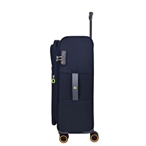 Ultra Light Hafif Lüx Kumaş Büyük Boy Valiz Lacivert 04pc6000