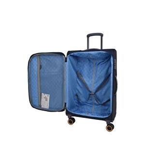 Pierre Cardin Ultra Light Hafif Lüx Kumaş Büyük Boy Valiz Lacivert 04pc6000