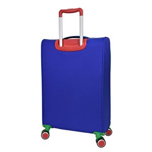 Benetton Orta Boy Kumaş Valiz Saks Mavi Bnt2200