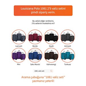 Büyük Ve Kabin Boy Valiz Seti 4 Teker Kumaş Valiz Bej 1081