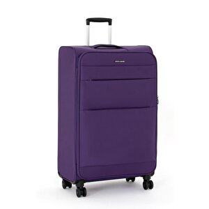 Pierre Cardin 3'lü Valiz Seti Lüx Kumaş Valiz Mor 04pc4200
