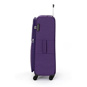 Pierre Cardin 3'lü Valiz Seti Lüx Kumaş Valiz Mor 04pc4200
