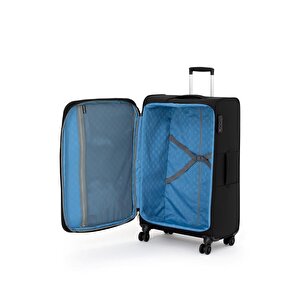 Pierre Cardin 2'li Valiz Seti Büyük Ve Orta Boy Lüx Kumaş Valiz Siyah 04pc4200