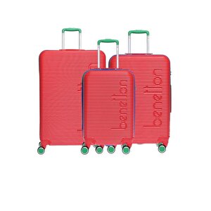 14bnt500-set Kırmızı Unisex 3 Lü Set Bavul