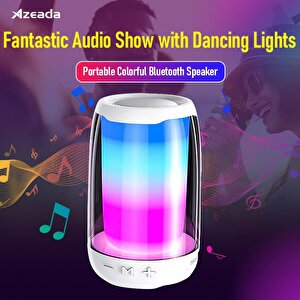 Torima Pluse4 Mini Taşınabilir Rgb Ledli Bluetooth Hoparlör Beyaz