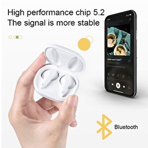 G30 Profesyonel Oyuncu Kulaklığı Kablosuz Kulakiçi Rgb Işıklı Çift Mikrofonlu 3 Modlu Bluetooth 5.2 Beyaz