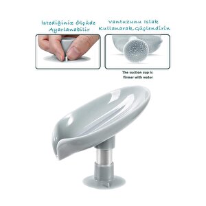 Lavabo Kenarı Sabunluk Vantuzlu Su Giderli