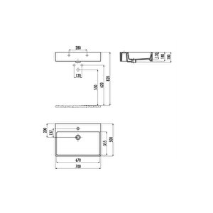 Nx270 Next 70 Cm Tezgah Üstü Lavabo