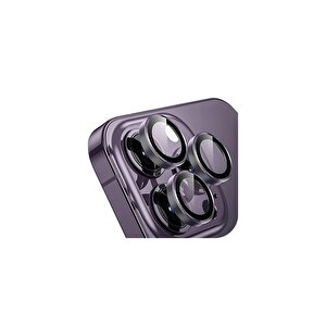 Iphone 11 İle Uyumlu Darbeye Dayanıklı Safir Kamera Lens Koruyucu Mor