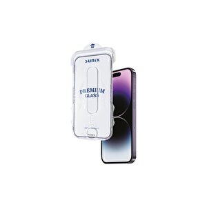Iphone 12 Pro Max İle Uyumlu Kolay Uygulama Aparatlı Premium Ekran Koruyucu Cam