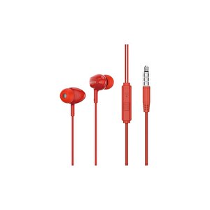 Sunix Stereo Mikrofonlu 3.5mm Kulak İçi Kablolu Kulaklık Kırmızı Sx-16