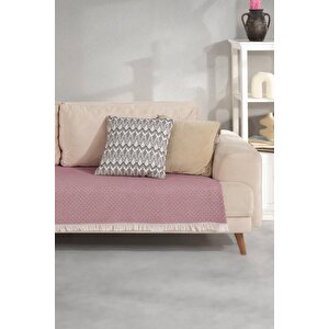Halfy | Koltuk Örtüsü 100x210 Cm | Natural Pamuklu Koltuk Şalı | Çekyat Örtüsü Kırmızı