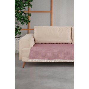Halfy | Koltuk Örtüsü 100x210 Cm | Natural Pamuklu Koltuk Şalı | Çekyat Örtüsü Kırmızı