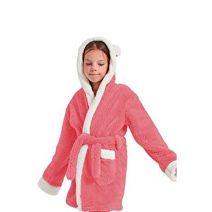 Bunny Kapşonlu Unisex Wellsoft Çocuk Peluş Sabahlık | Bornoz