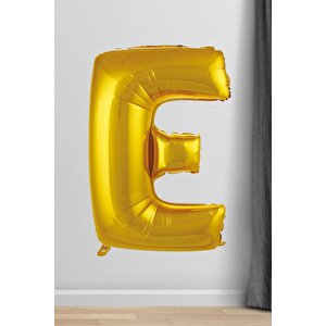 E Harfi Folyo Balon Gold 100 Cm 40 Inç 1 Metre Altın