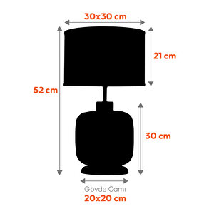 İntense Transparent Gold Cam Abajur