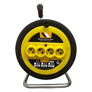 Makaralı Uzatma Kablosu 3x1.5 - 4 Priz - 35 Mt.