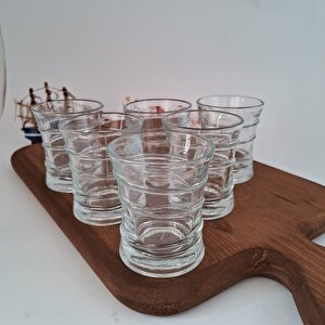 6'lı Shot Bardağı Kahve Yanı Kristal Mini Bardak Seti Kahve Cup Sütlük 6 Adet